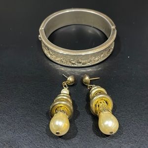 VINTAGE Bangle Earrings Set